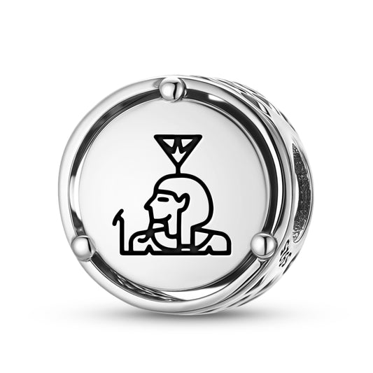 925 Sterling Silver Egyptian Nefertem Charms For Bracelets & Necklaces Pendants Beads Jewelry Fit Pan Bracelet Charm Ethnic Cultural Symbols Gifts For Women