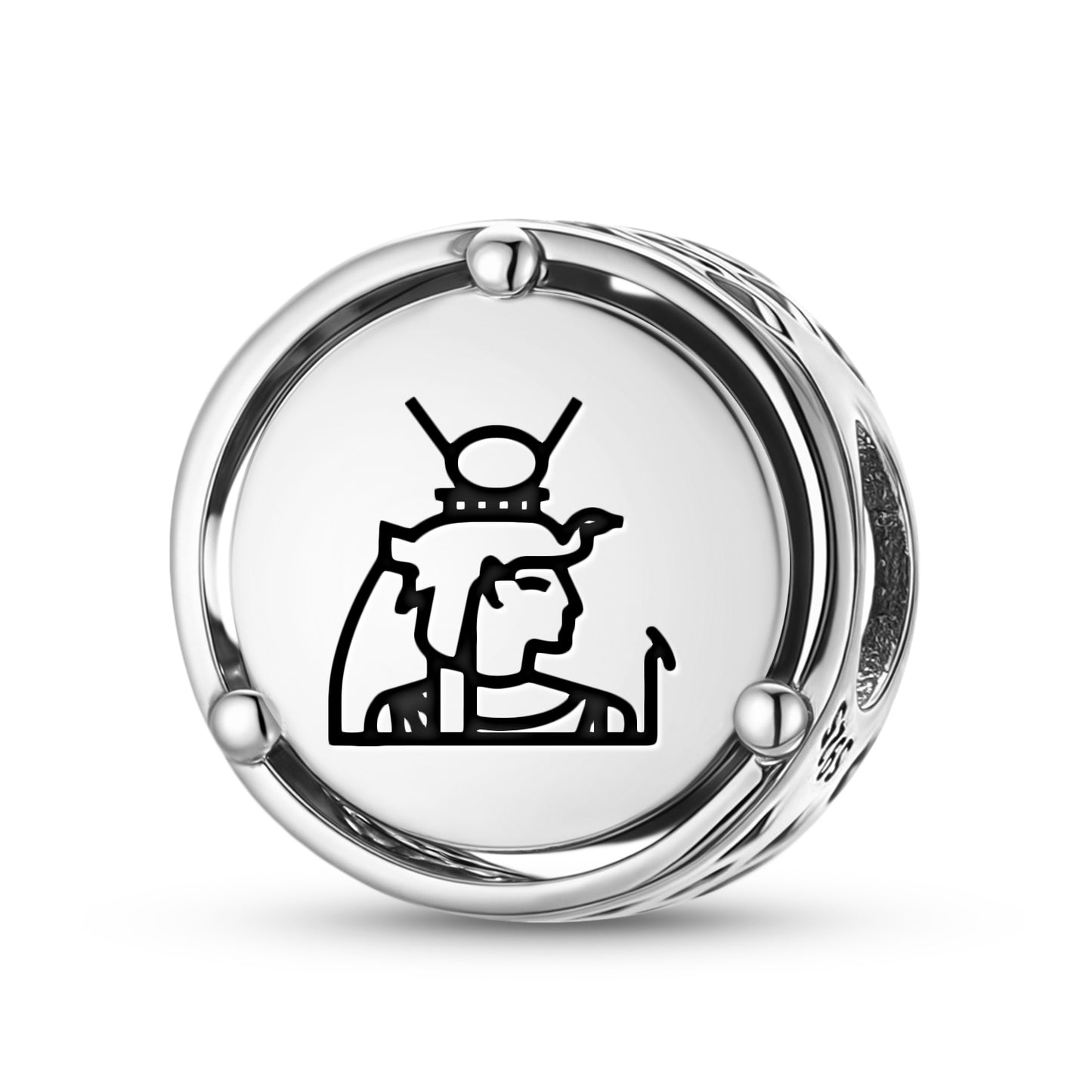 925 Sterling Silver Egyptian Iusaaset Charms For Bracelets & Necklaces Pendants Beads Jewelry Fit Pan Bracelet Charm Ethnic Cultural Symbols Gifts For Women