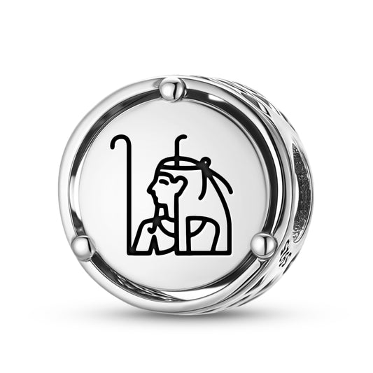 925 Sterling Silver Egyptian Nun Charms For Bracelets & Necklaces Pendants Beads Jewelry Fit Pan Bracelet Charm Ethnic Cultural Symbols Gifts For Women