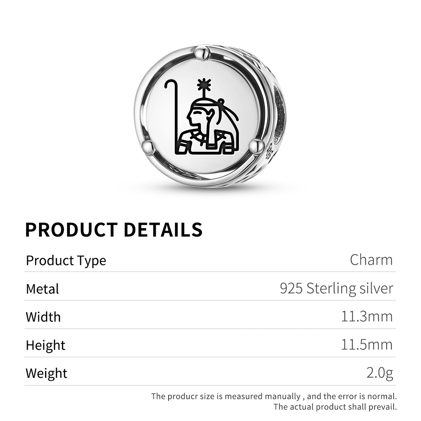 925 Sterling Silver Egyptian Seshat Charms For Bracelets & Necklaces Pendants Beads Jewelry Fit Pan Bracelet Charm Ethnic Cultural Symbols Gifts For Women