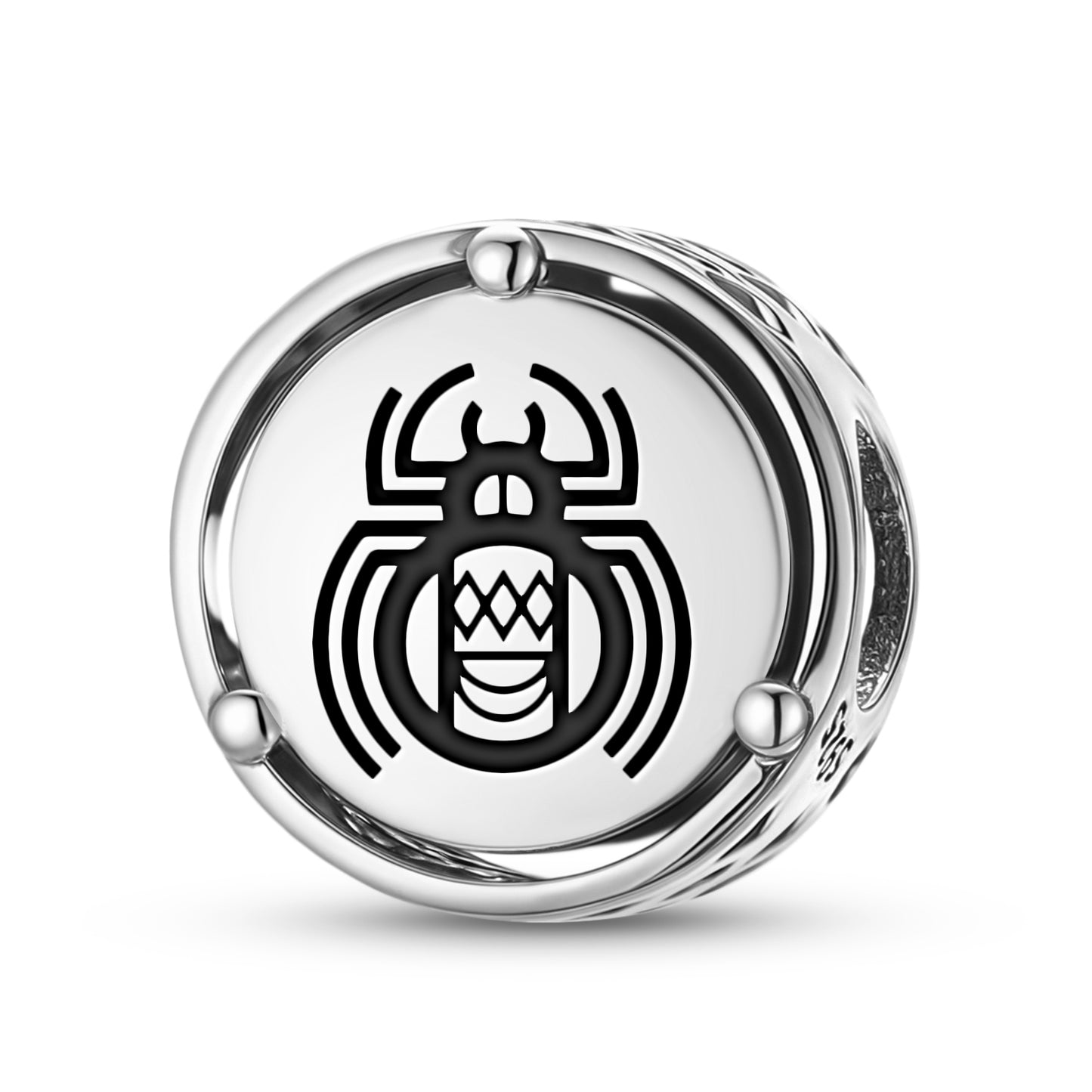 925 Sterling Silver Hopi Kokyangwuti Charms For Bracelets & Necklaces Pendants Beads Jewelry Fit Pan Bracelet Charm Ethnic Cultural Symbols Gifts For Women