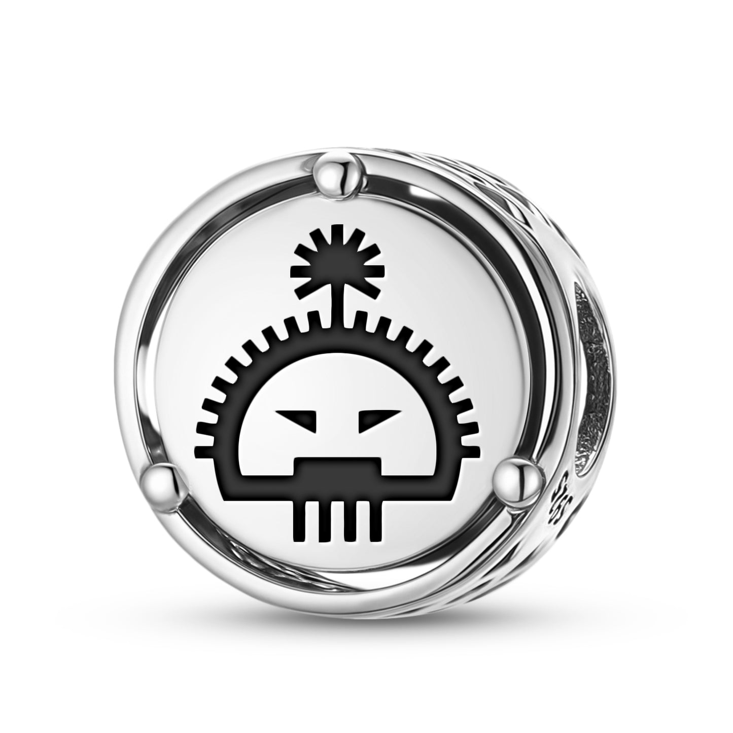 925 Sterling Silver Hopi Kuwanlelenta Charms For Bracelets & Necklaces Pendants Beads Jewelry Fit Pan Bracelet Charm Ethnic Cultural Symbols Gifts For Women