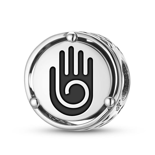 925 Sterling Silver Hopi Healing Hand Charms For Bracelets & Necklaces Pendants Beads Jewelry Fit Pan Bracelet Charm Ethnic Cultural Symbols Gifts For Women