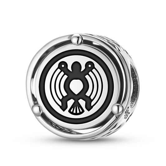 925 Sterling Silver Hopi Taknokwumu Charms For Bracelets & Necklaces Pendants Beads Jewelry Fit Pan Bracelet Charm Ethnic Cultural Symbols Gifts For Women