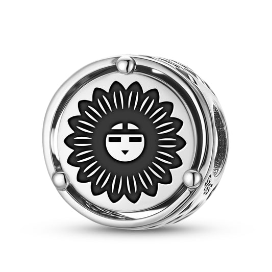 925 Sterling Silver Hopi Tawa Charms For Bracelets & Necklaces Pendants Beads Jewelry Fit Pan Bracelet Charm Ethnic Cultural Symbols Gifts For Women