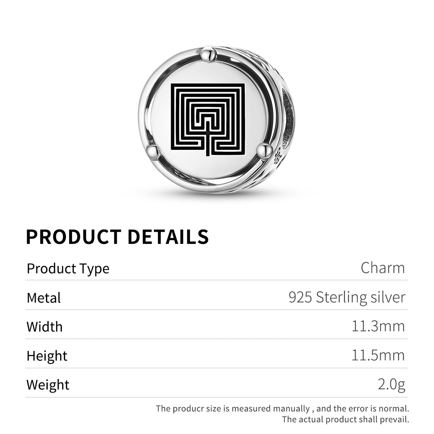 925 Sterling Silver Hopi Tapuat Charms For Bracelets & Necklaces Pendants Beads Jewelry Fit Pan Bracelet Charm Ethnic Cultural Symbols Gifts For Women