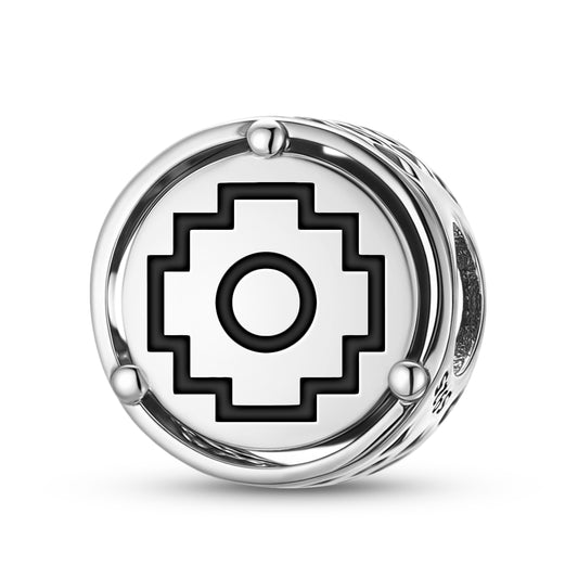 925 Sterling Silver Inca Chakana Charms For Bracelets & Necklaces Pendants Beads Jewelry Fit Pan Bracelet Charm Ethnic Cultural Symbols Gifts For Women