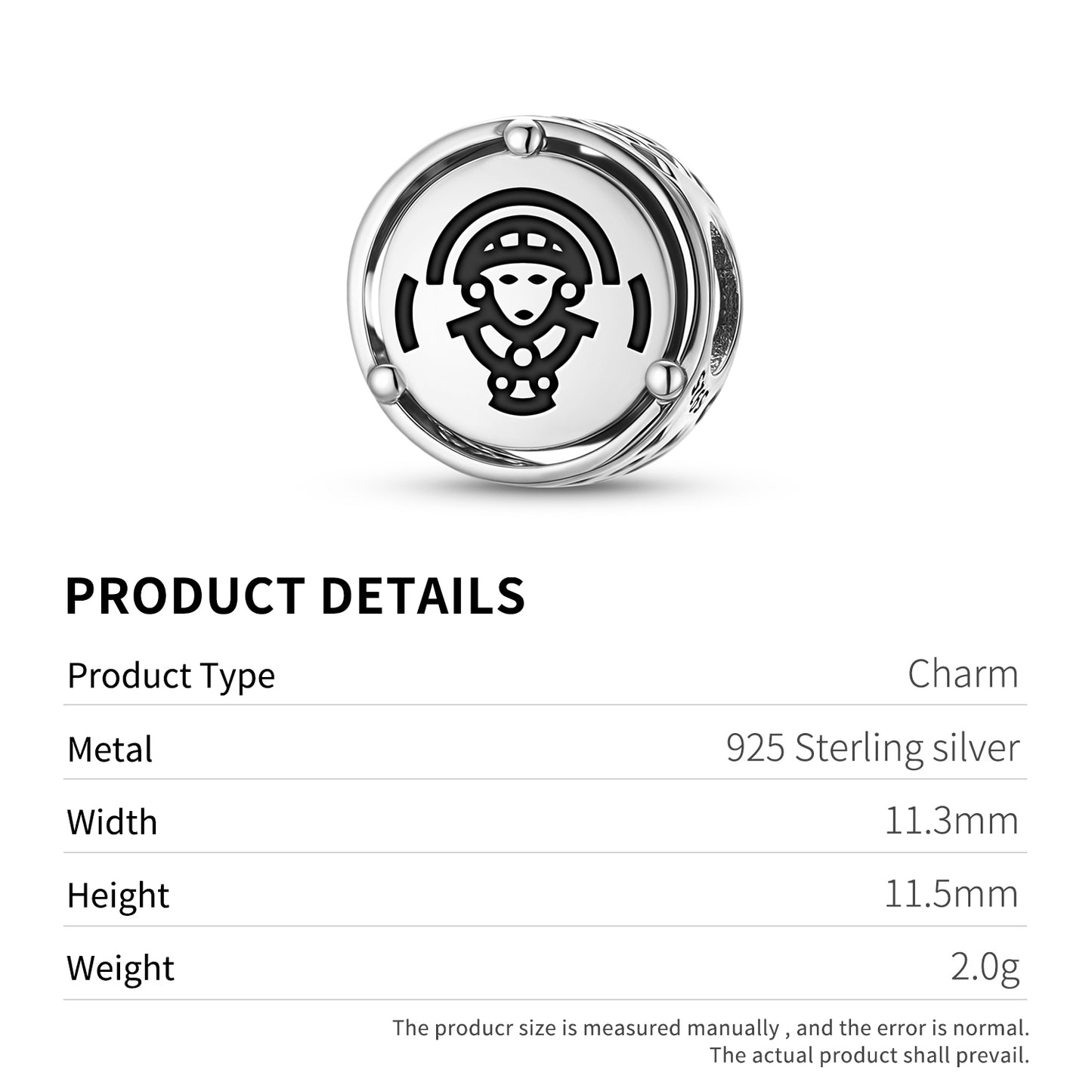 925 Sterling Silver Inca Mama Qucha Charms For Bracelets & Necklaces Pendants Beads Jewelry Fit Pan Bracelet Charm Ethnic Cultural Symbols Gifts For Women