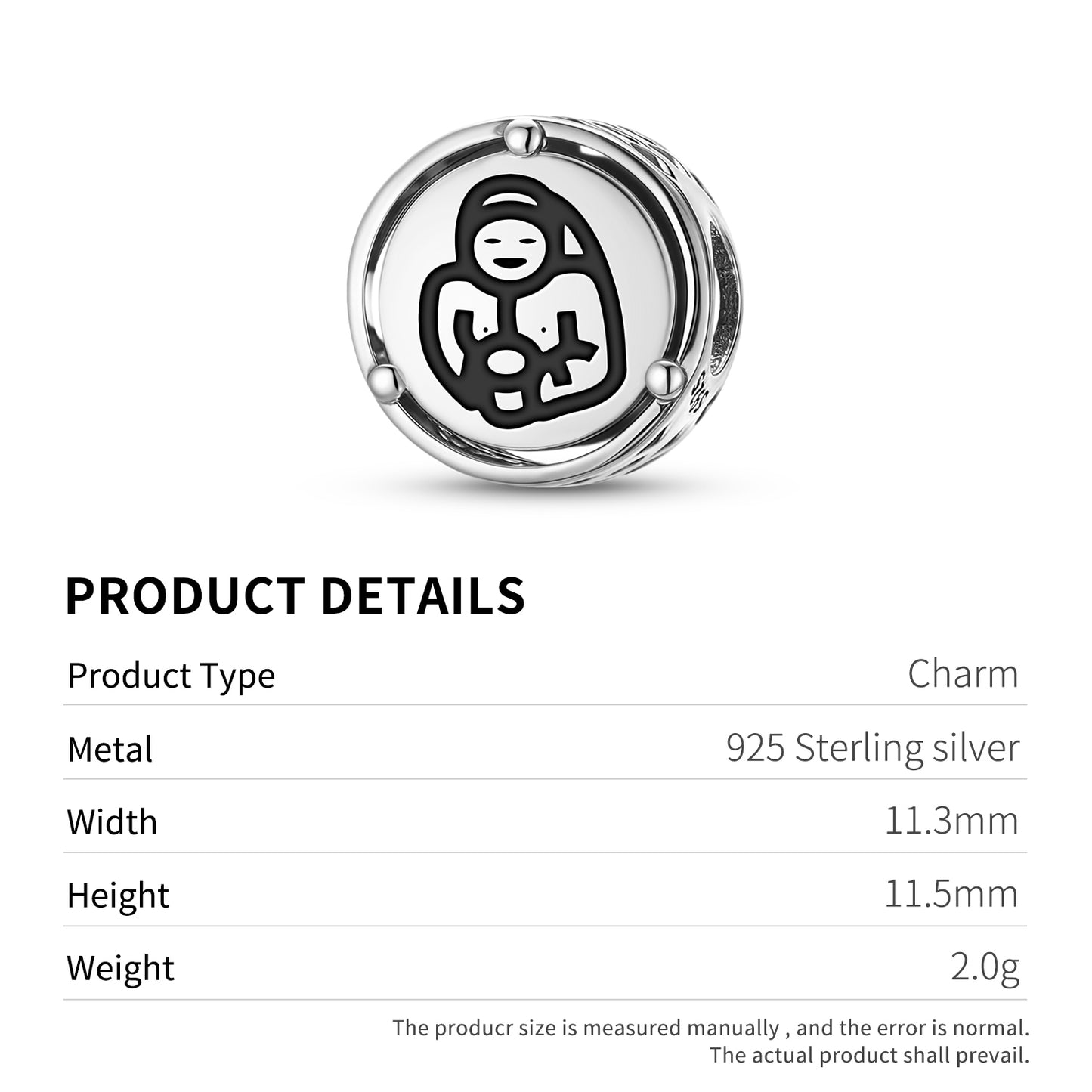 925 Sterling Silver Inca Mama Allpa Charms For Bracelets & Necklaces Pendants Beads Jewelry Fit Pan Bracelet Charm Ethnic Cultural Symbols Gifts For Women