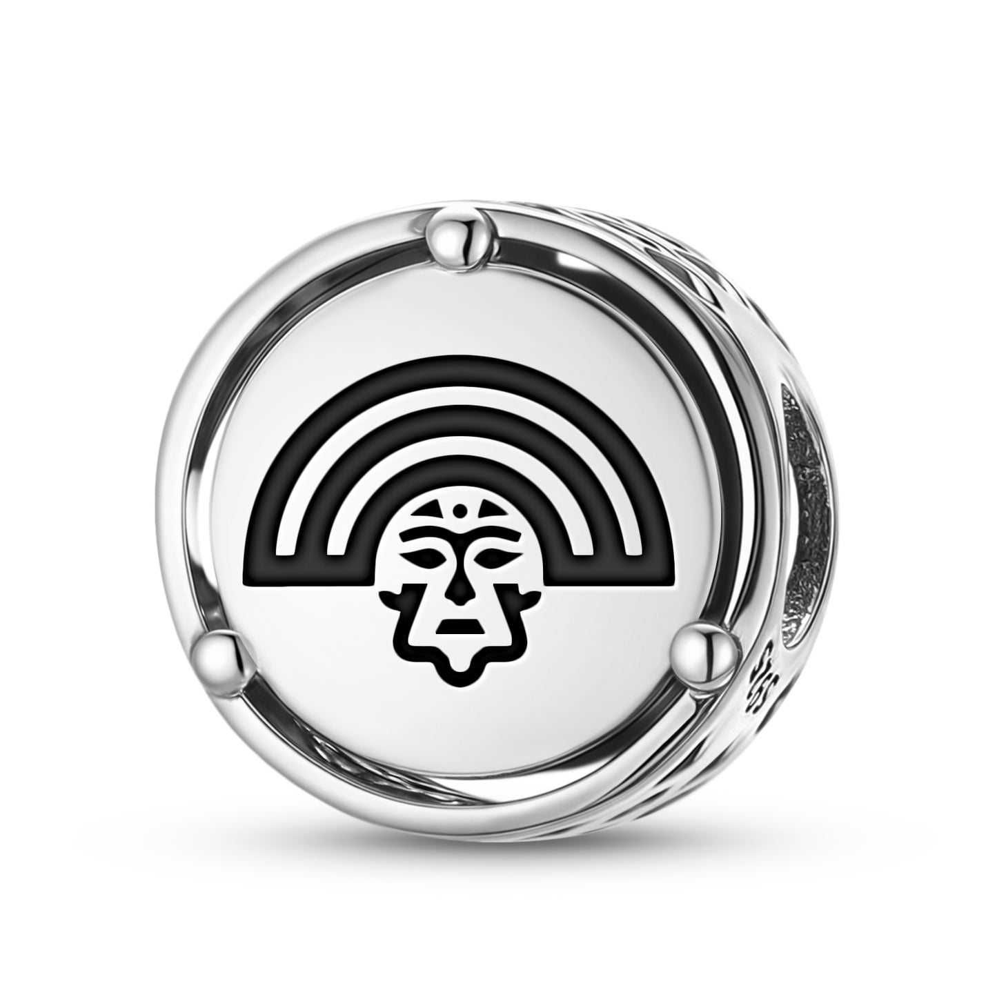 925 Sterling Silver Inca Inti Charms For Bracelets & Necklaces Pendants Beads Jewelry Fit Pan Bracelet Charm Ethnic Cultural Symbols Gifts For Women