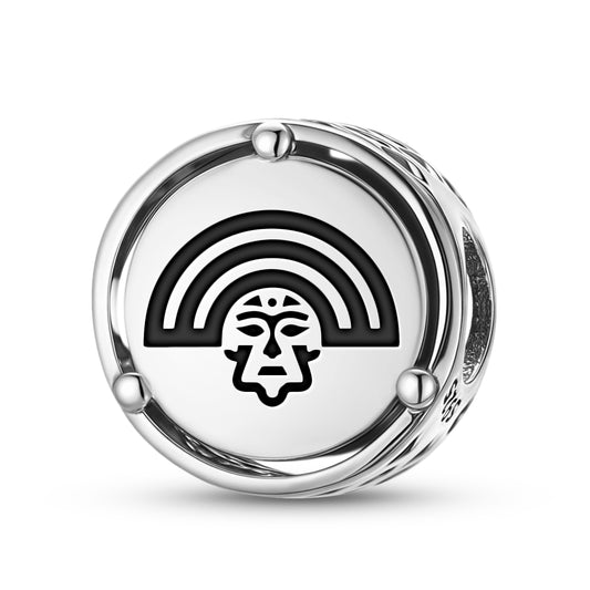 925 Sterling Silver Inca Inti Charms For Bracelets & Necklaces Pendants Beads Jewelry Fit Pan Bracelet Charm Ethnic Cultural Symbols Gifts For Women