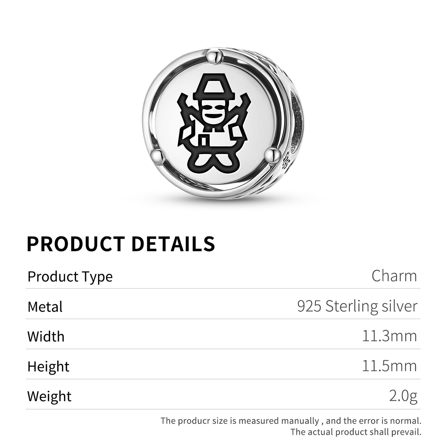 925 Sterling Silver Inca Ekeko Charms For Bracelets & Necklaces Pendants Beads Jewelry Fit Pan Bracelet Charm Ethnic Cultural Symbols Gifts For Women