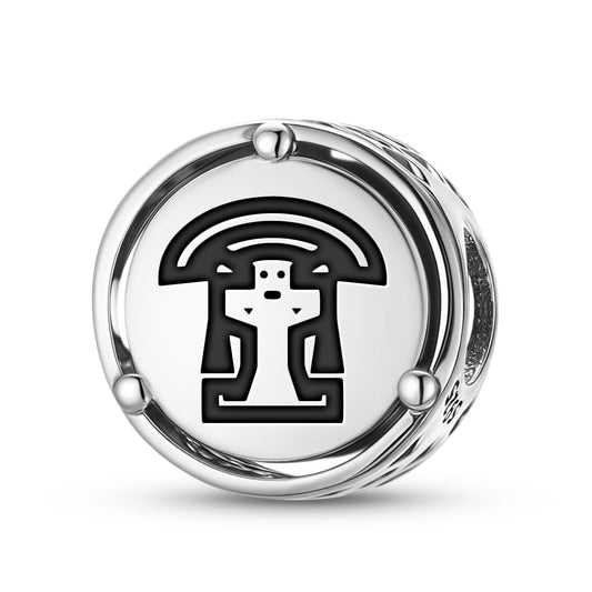 925 Sterling Silver Inca Ataguchu Charms For Bracelets & Necklaces Pendants Beads Jewelry Fit Pan Bracelet Charm Ethnic Cultural Symbols Gifts For Women