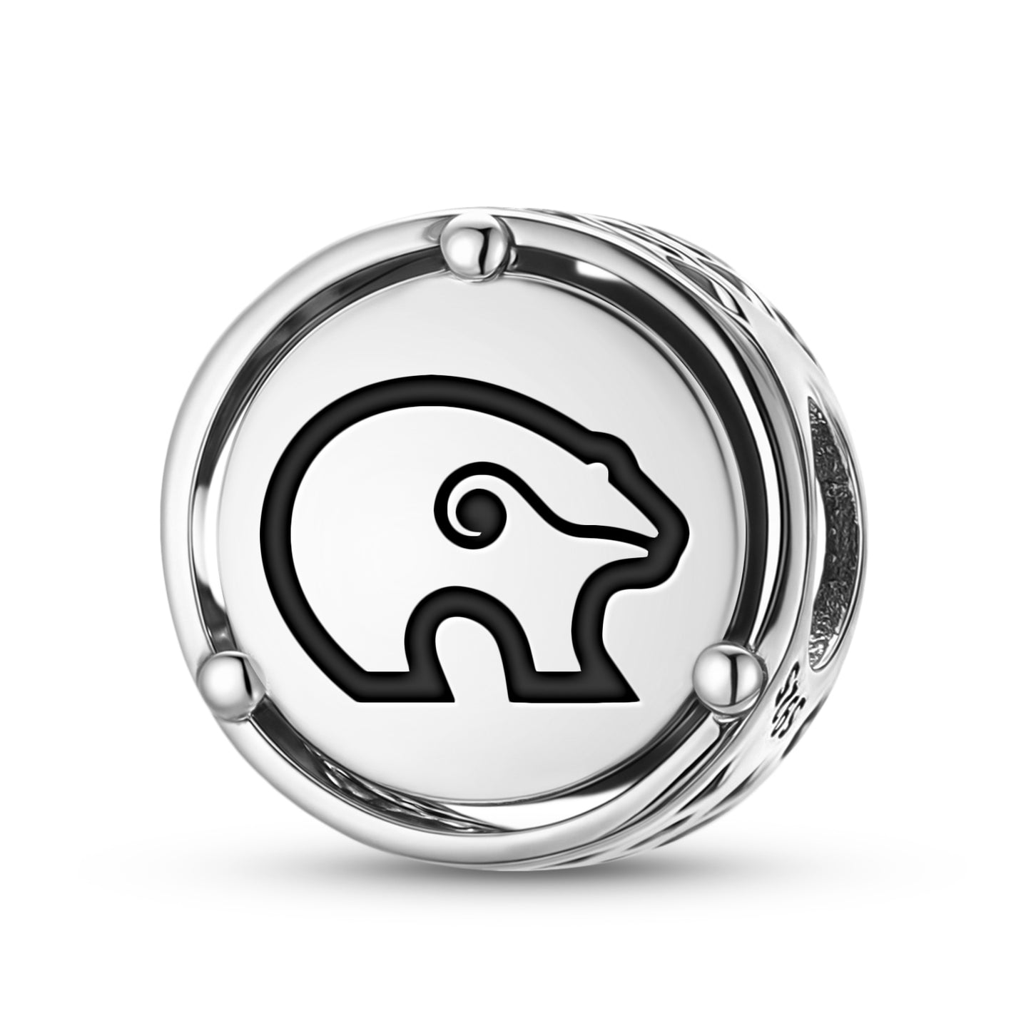 925 Sterling Silver Lakota Sioux Bear Charms For Bracelets & Necklaces Pendants Beads Jewelry Fit Pan Bracelet Charm Ethnic Cultural Symbols Gifts For Women