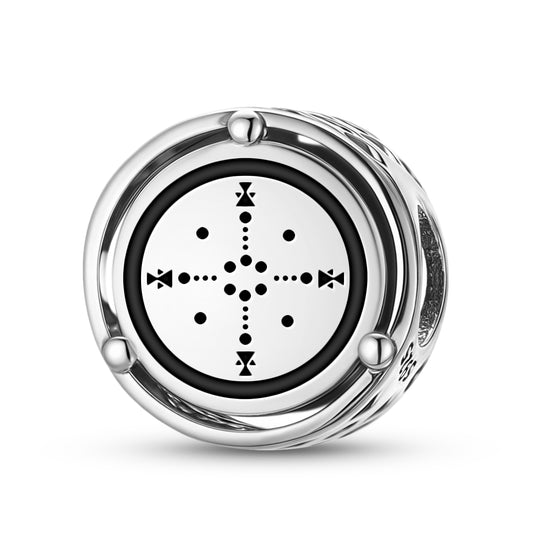 925 Sterling Silver Lakota Sioux Medicine Wheel Four Huts Charms For Bracelets & Necklaces Pendants Beads Jewelry Fit Pan Bracelet Charm Ethnic Cultural Symbols Gifts For Women