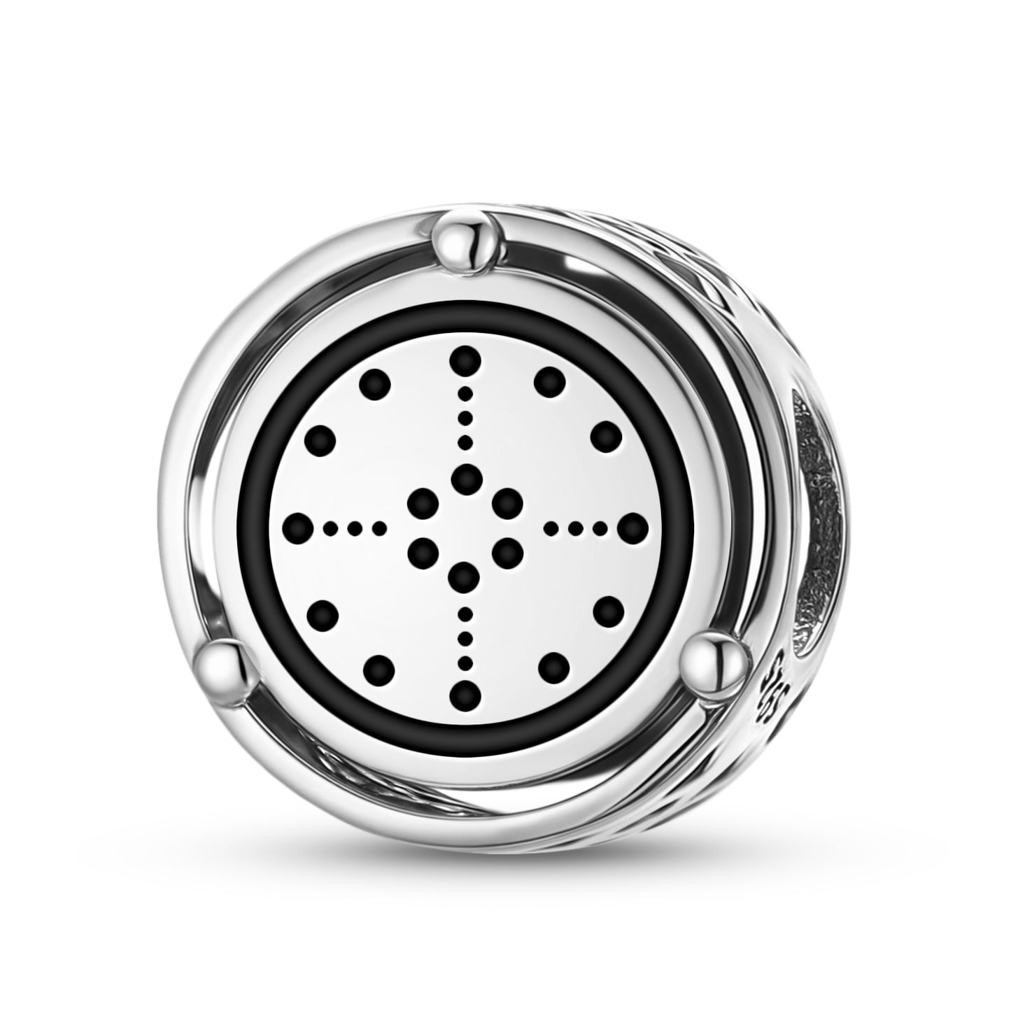 925 Sterling Silver Lakota Sioux Stone Medicine Wheel Charms For Bracelets & Necklaces Pendants Beads Jewelry Fit Pan Bracelet Charm Ethnic Cultural Symbols Gifts For Women