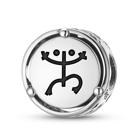 925 Sterling Silver Taino Toa Charms For Bracelets & Necklaces Pendants Beads Jewelry Fit Pan Bracelet Charm Ethnic Cultural Symbols Gifts For Women