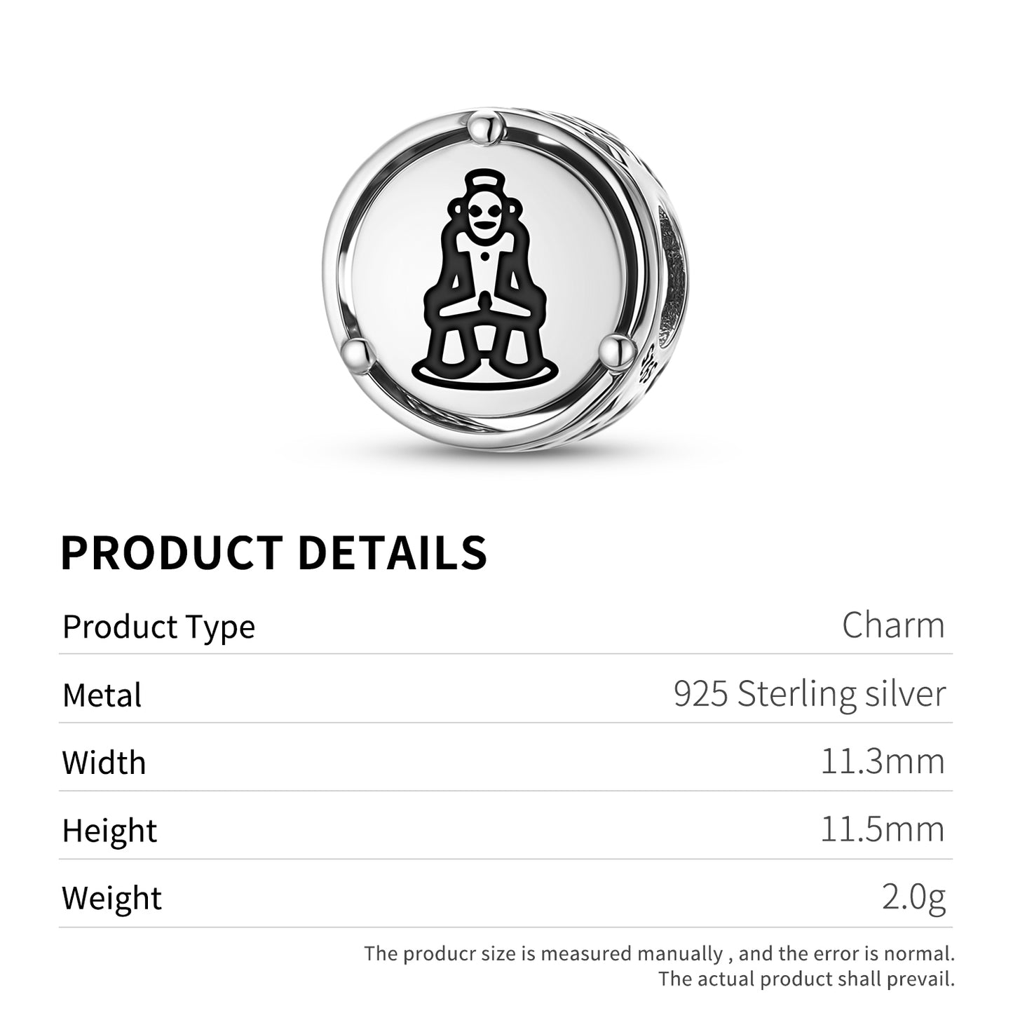 925 Sterling Silver Taino God Of Cohoba Charms For Bracelets & Necklaces Pendants Beads Jewelry Fit Pan Bracelet Charm Ethnic Cultural Symbols Gifts For Women