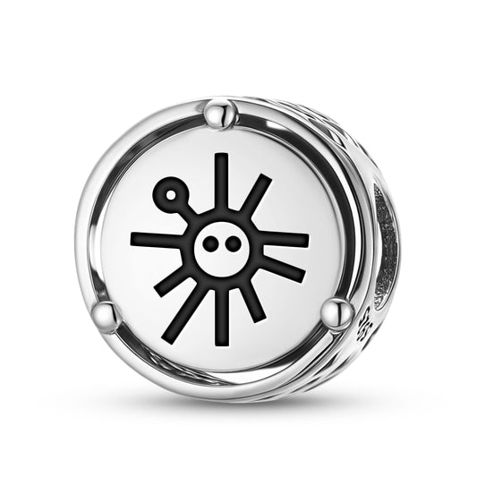 925 Sterling Silver Taino Sun God Charms For Bracelets & Necklaces Pendants Beads Jewelry Fit Pan Bracelet Charm Ethnic Cultural Symbols Gifts For Women