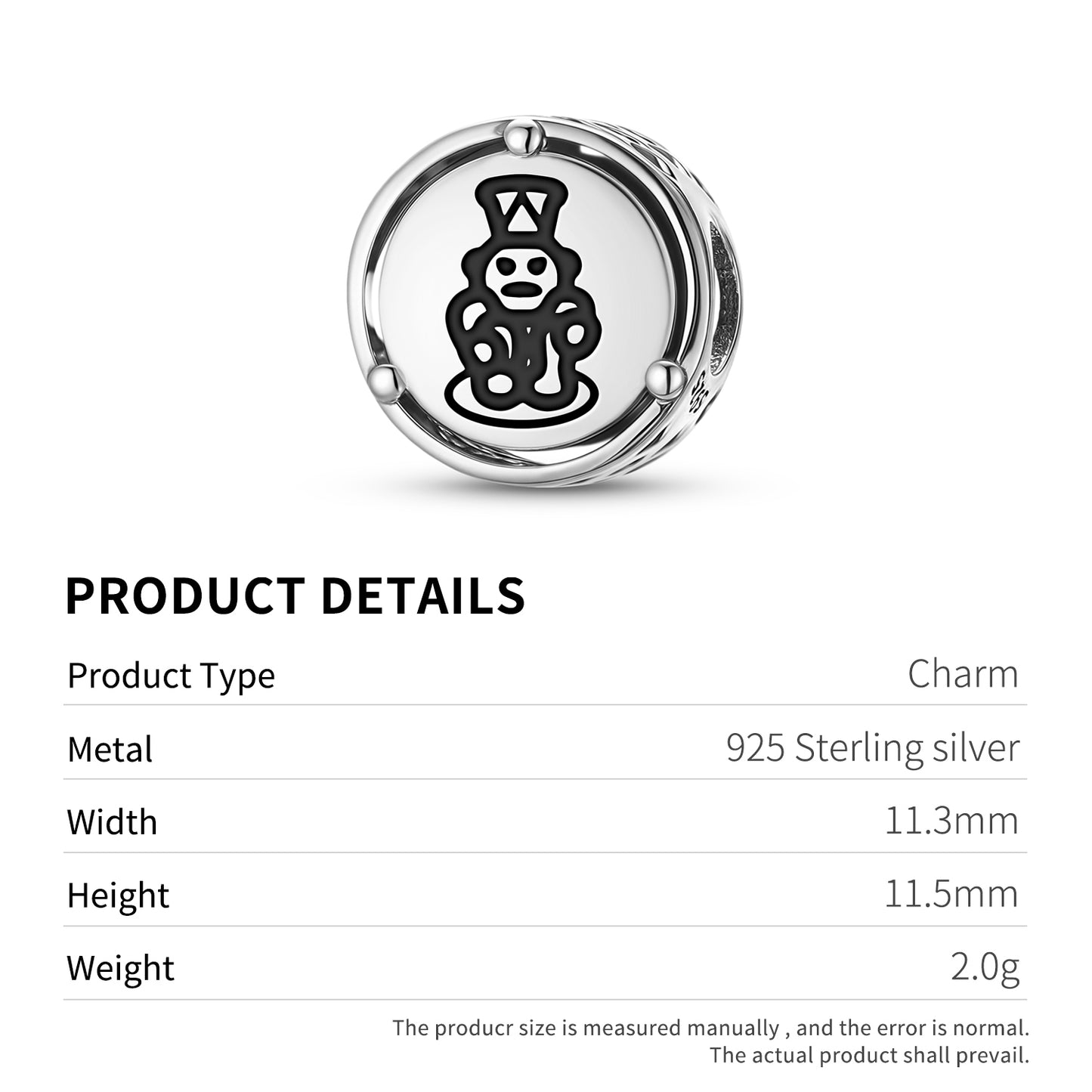 925 Sterling Silver Taino Cemi Boinayel Charms For Bracelets & Necklaces Pendants Beads Jewelry Fit Pan Bracelet Charm Ethnic Cultural Symbols Gifts For Women