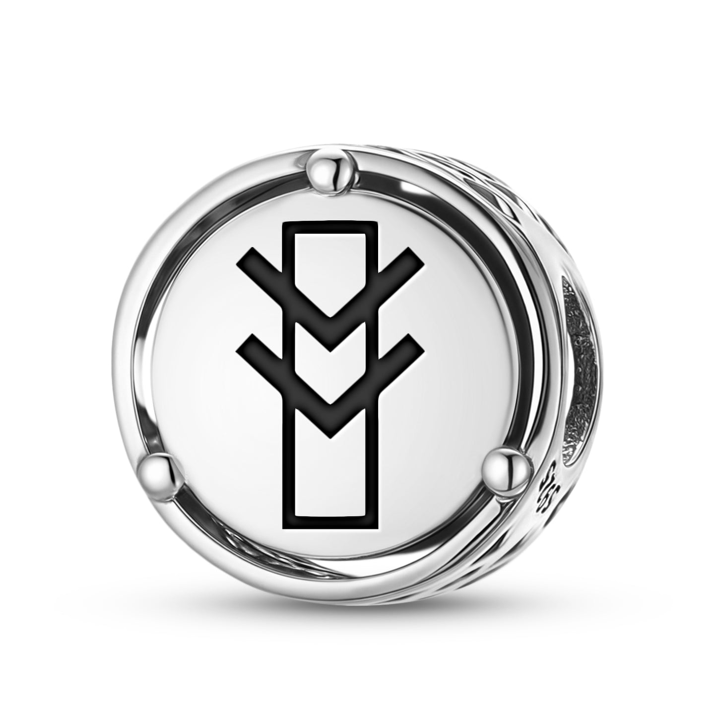 925 Sterling Silver Native Rock Art Inner Power Charms For Bracelets & Necklaces Pendants Beads Jewelry Fit Pan Bracelet Charm Ethnic Cultural Symbols Gifts For Women