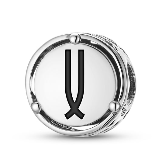 925 Sterling Silver Native Rock Art Strong Inner Guidance Charms For Bracelets & Necklaces Pendants Beads Jewelry Fit Pan Bracelet Charm Ethnic Cultural Symbols Gifts For Women
