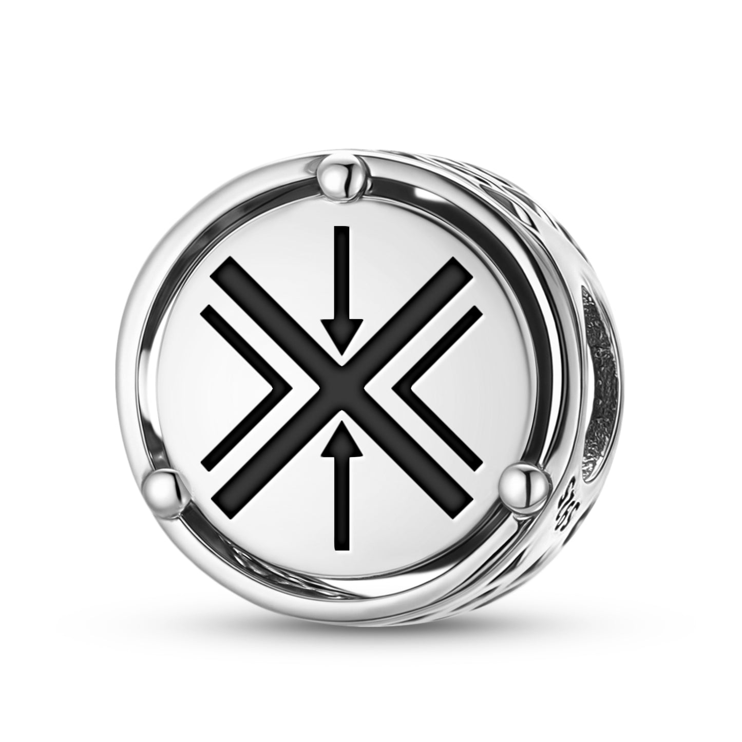925 Sterling Silver Native Rock Art Immortality Charms For Bracelets & Necklaces Pendants Beads Jewelry Fit Pan Bracelet Charm Ethnic Cultural Symbols Gifts For Women