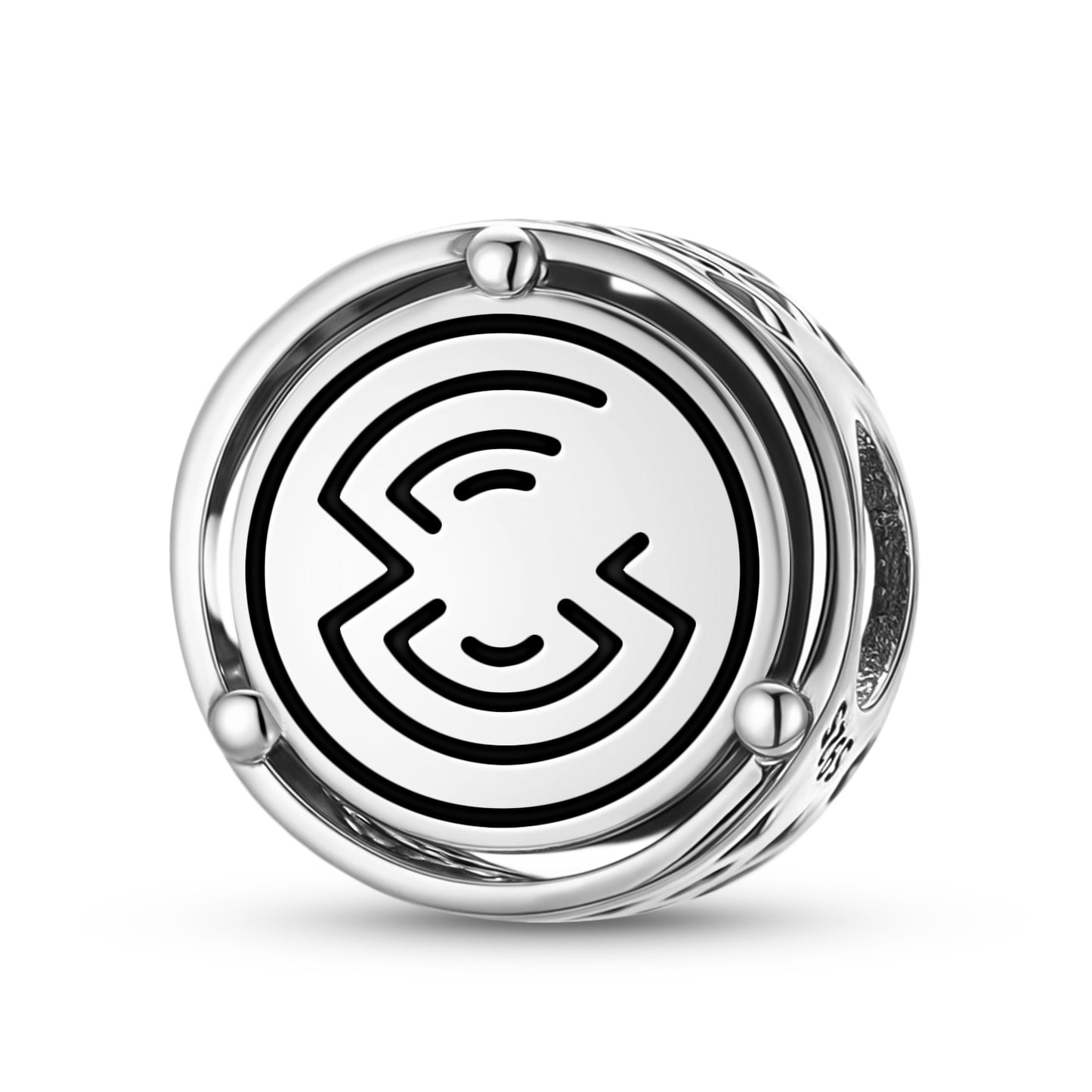 925 Sterling Silver Crop Circles Bar Magnet Charms For Bracelets & Necklaces Pendants Beads Jewelry Fit Pan Bracelet Charm Ethnic Cultural Symbols Gifts For Women