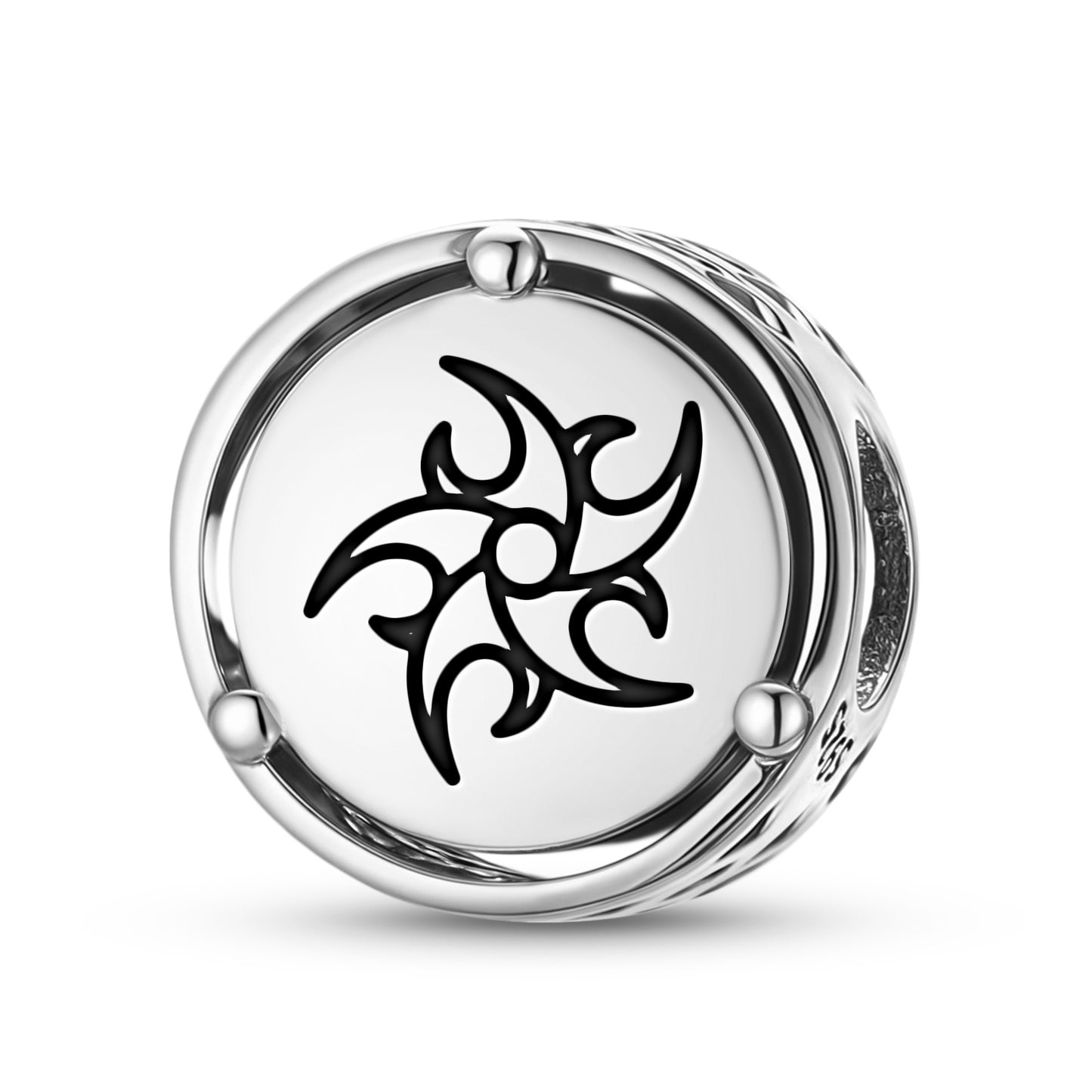 925 Sterling Silver Crop Circles Eight Magnets Charms For Bracelets & Necklaces Pendants Beads Jewelry Fit Pan Bracelet Charm Ethnic Cultural Symbols Gifts For Women