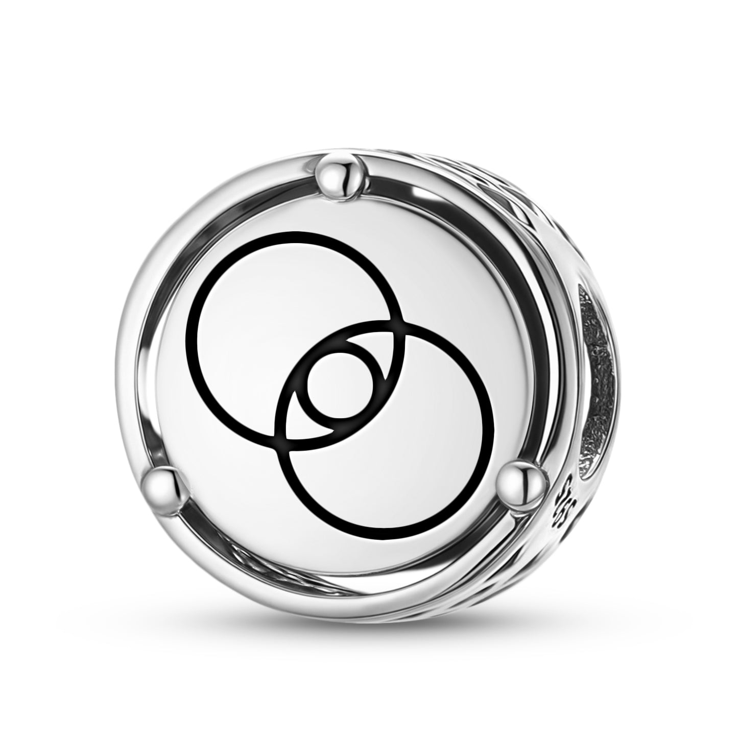 925 Sterling Silver Crop Circles Tetrad Charms For Bracelets & Necklaces Pendants Beads Jewelry Fit Pan Bracelet Charm Ethnic Cultural Symbols Gifts For Women