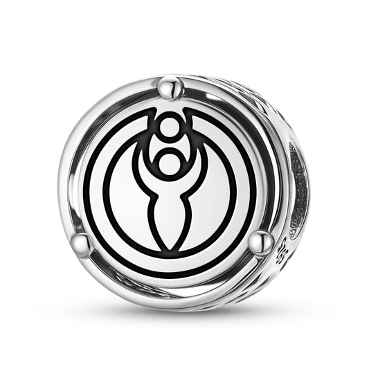 925 Sterling Silver Crop Circles Goddess Isis Charms For Bracelets & Necklaces Pendants Beads Jewelry Fit Pan Bracelet Charm Ethnic Cultural Symbols Gifts For Women