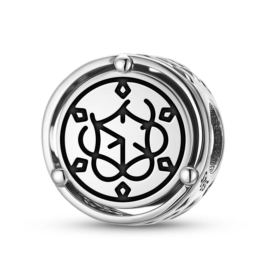 925 Sterling Silver Crop Circles Calendar Charms For Bracelets & Necklaces Pendants Beads Jewelry Fit Pan Bracelet Charm Ethnic Cultural Symbols Gifts For Women