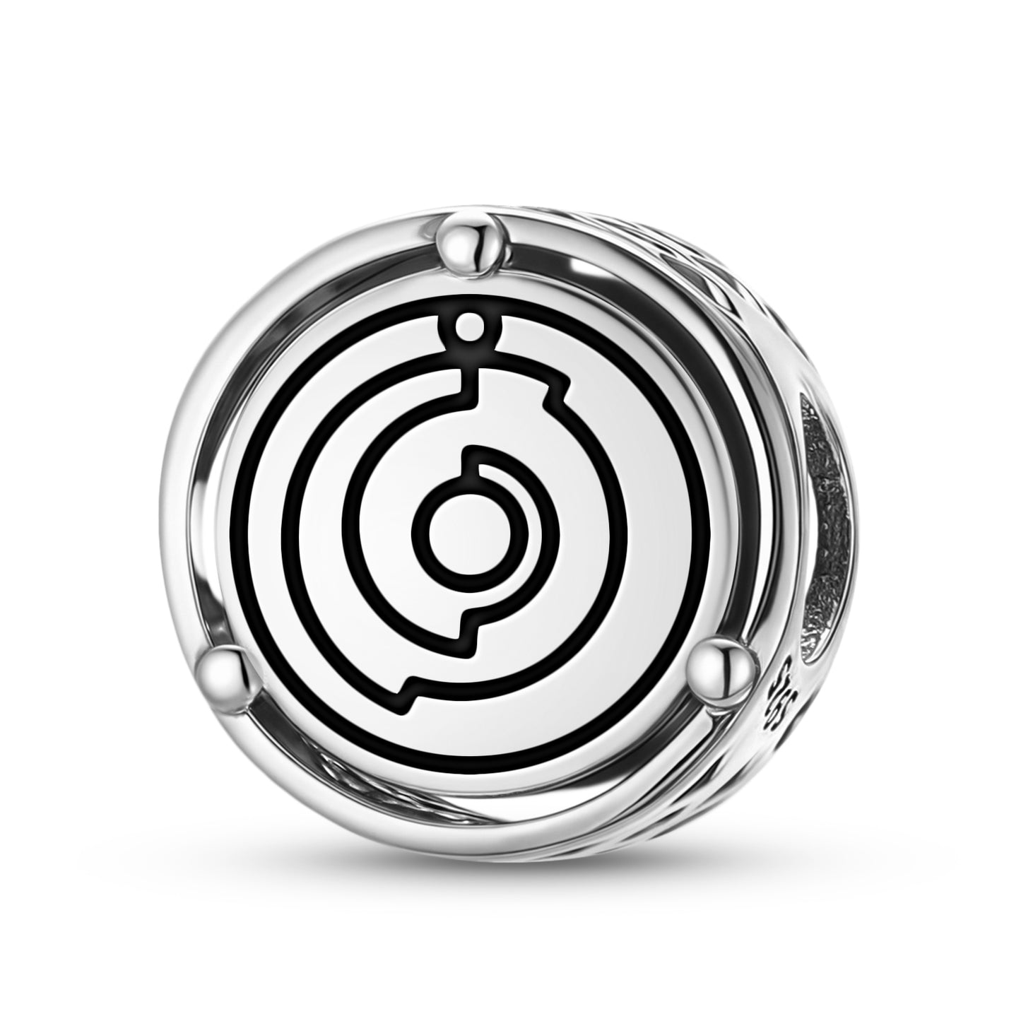 925 Sterling Silver Crop Circles Pi Crop Circles Charms For Bracelets & Necklaces Pendants Beads Jewelry Fit Pan Bracelet Charm Ethnic Cultural Symbols Gifts For Women