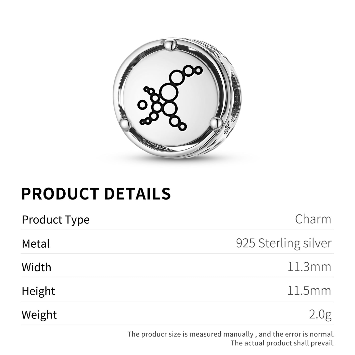 925 Sterling Silver Crop Circles Sudden Crop Circles Charms For Bracelets & Necklaces Pendants Beads Jewelry Fit Pan Bracelet Charm Ethnic Cultural Symbols Gifts For Women