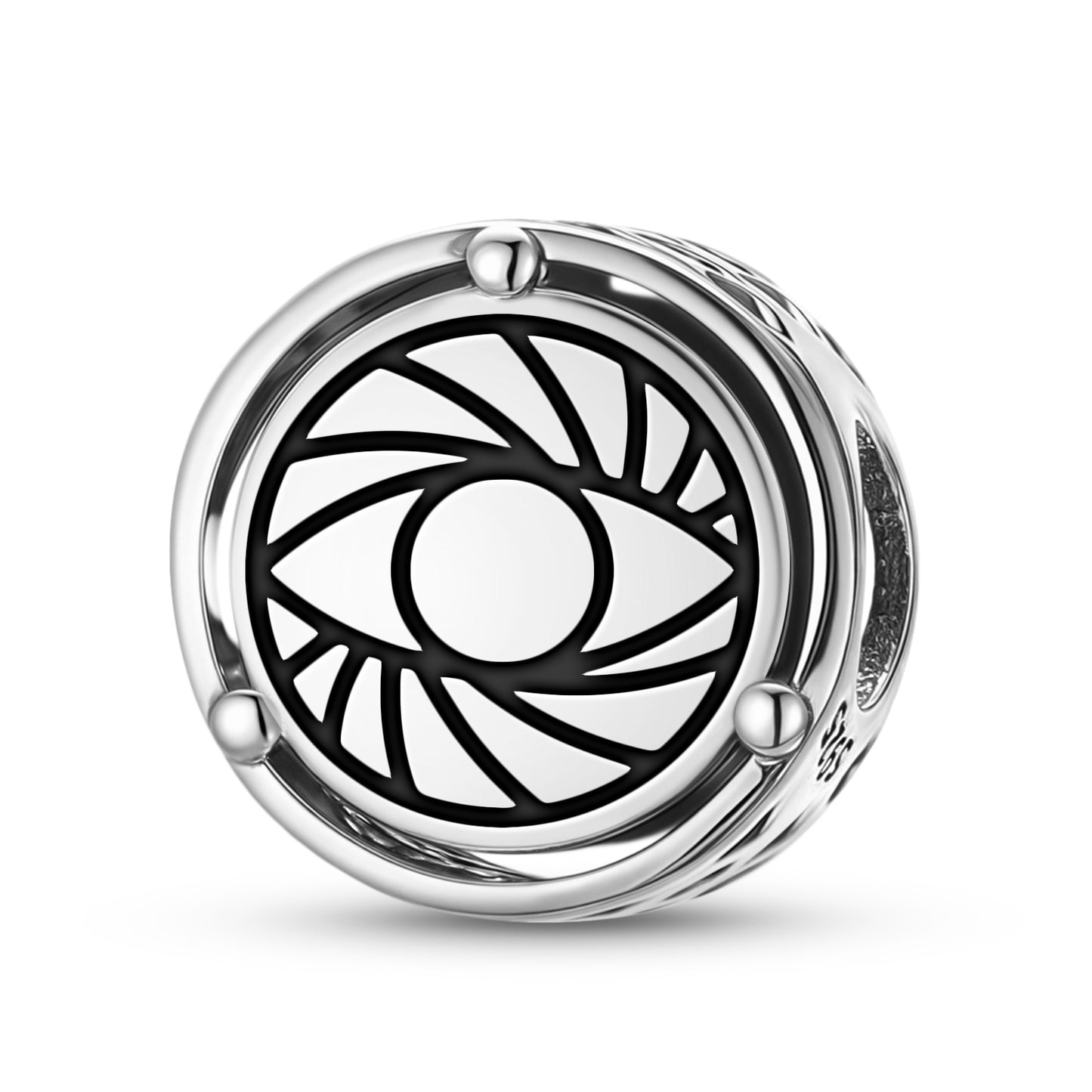 925 Sterling Silver Crop Circles The All-seeing Eye Charms For Bracelets & Necklaces Pendants Beads Jewelry Fit Pan Bracelet Charm Ethnic Cultural Symbols Gifts For Women