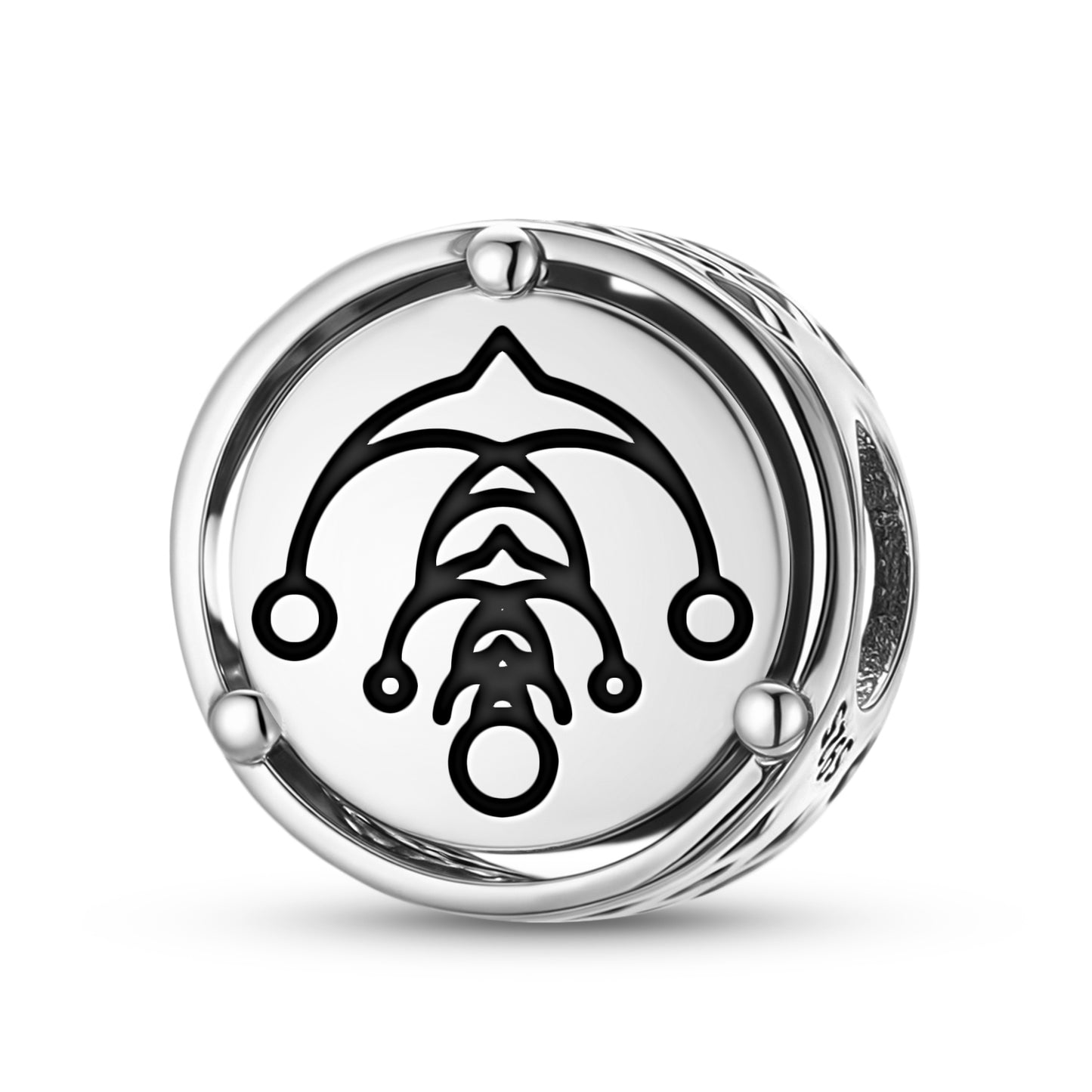 925 Sterling Silver Crop Circles Swallows Charms For Bracelets & Necklaces Pendants Beads Jewelry Fit Pan Bracelet Charm Ethnic Cultural Symbols Gifts For Women