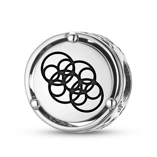 925 Sterling Silver Crop Circles Braid Pattern Charms For Bracelets & Necklaces Pendants Beads Jewelry Fit Pan Bracelet Charm Ethnic Cultural Symbols Gifts For Women