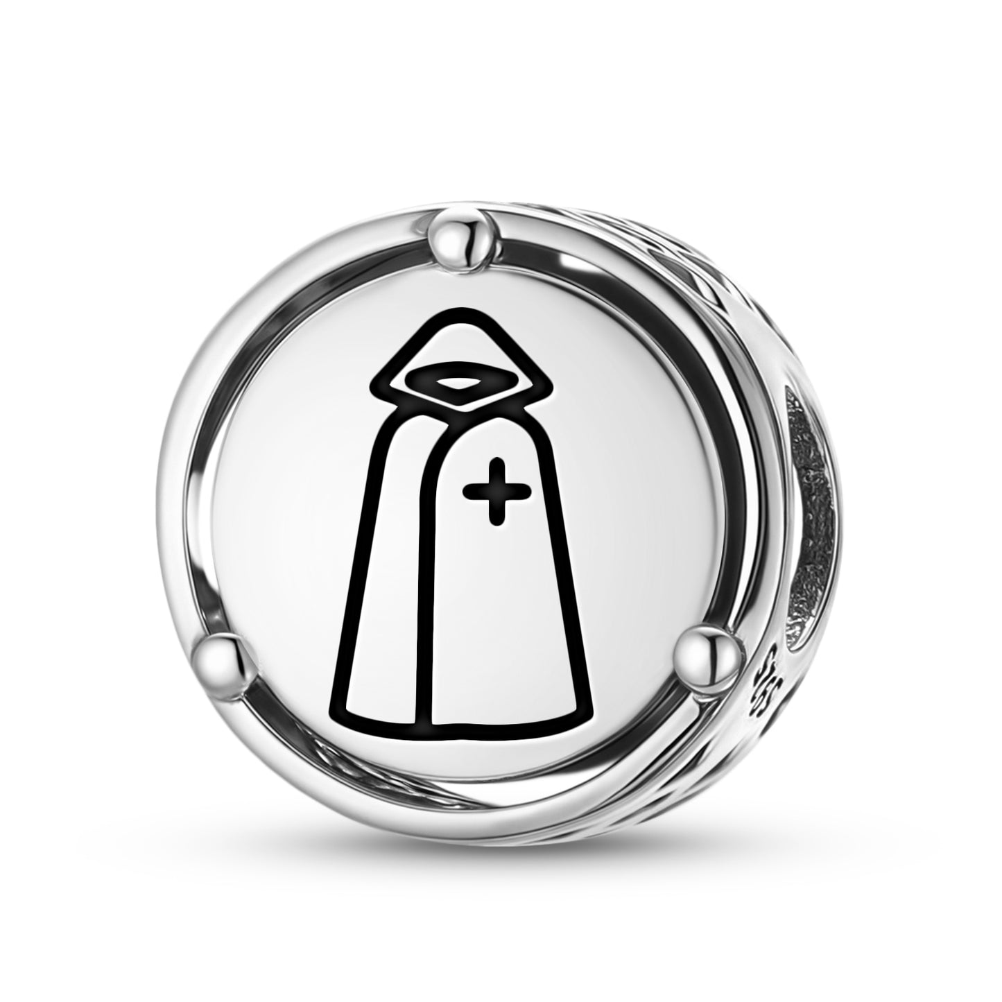 925 Sterling Silver Templar Templar White Cloak Charms For Bracelets & Necklaces Pendants Beads Jewelry Fit Pan Bracelet Charm Ethnic Cultural Symbols Gifts For Women