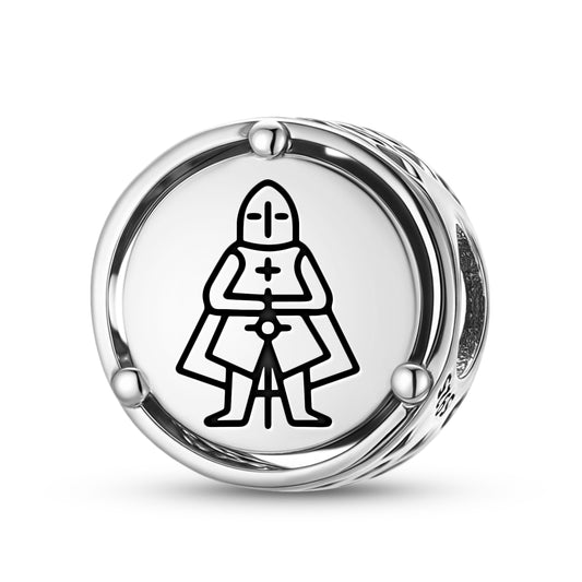 925 Sterling Silver Templar Templar Knight Charms For Bracelets & Necklaces Pendants Beads Jewelry Fit Pan Bracelet Charm Ethnic Cultural Symbols Gifts For Women