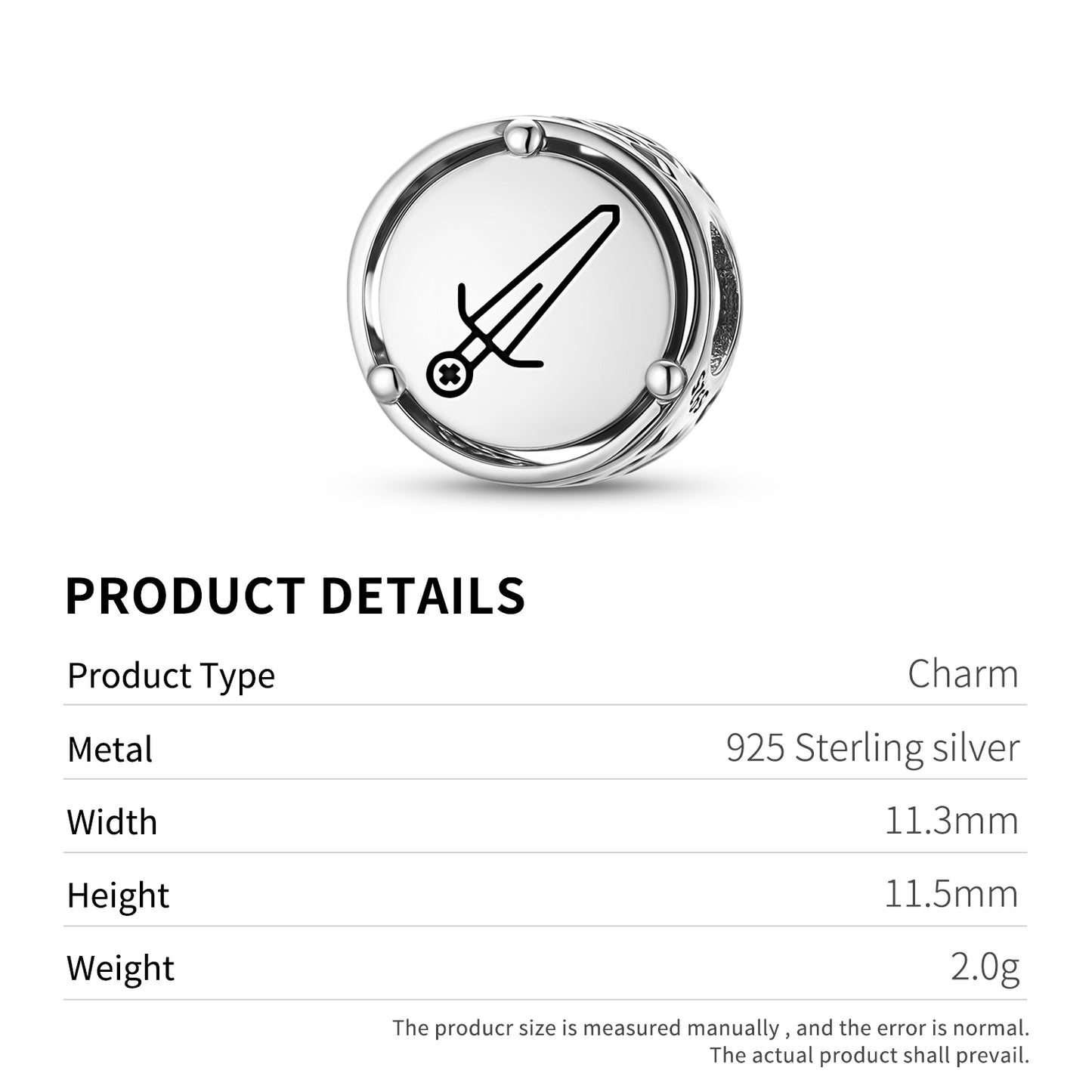 925 Sterling Silver Templar Templar Sword Charms For Bracelets & Necklaces Pendants Beads Jewelry Fit Pan Bracelet Charm Ethnic Cultural Symbols Gifts For Women