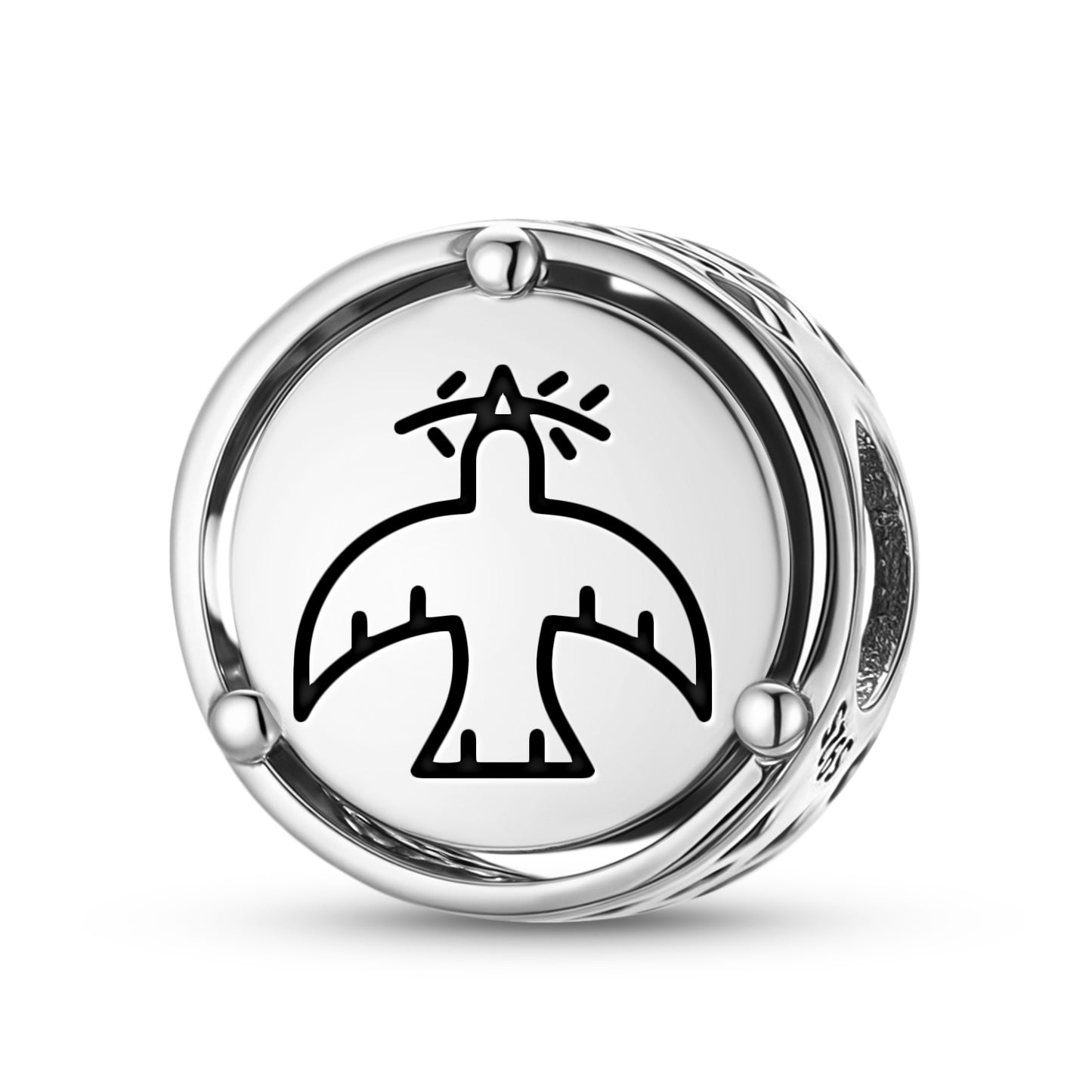 925 Sterling Silver Templar White Pigeon Charms For Bracelets & Necklaces Pendants Beads Jewelry Fit Pan Bracelet Charm Ethnic Cultural Symbols Gifts For Women