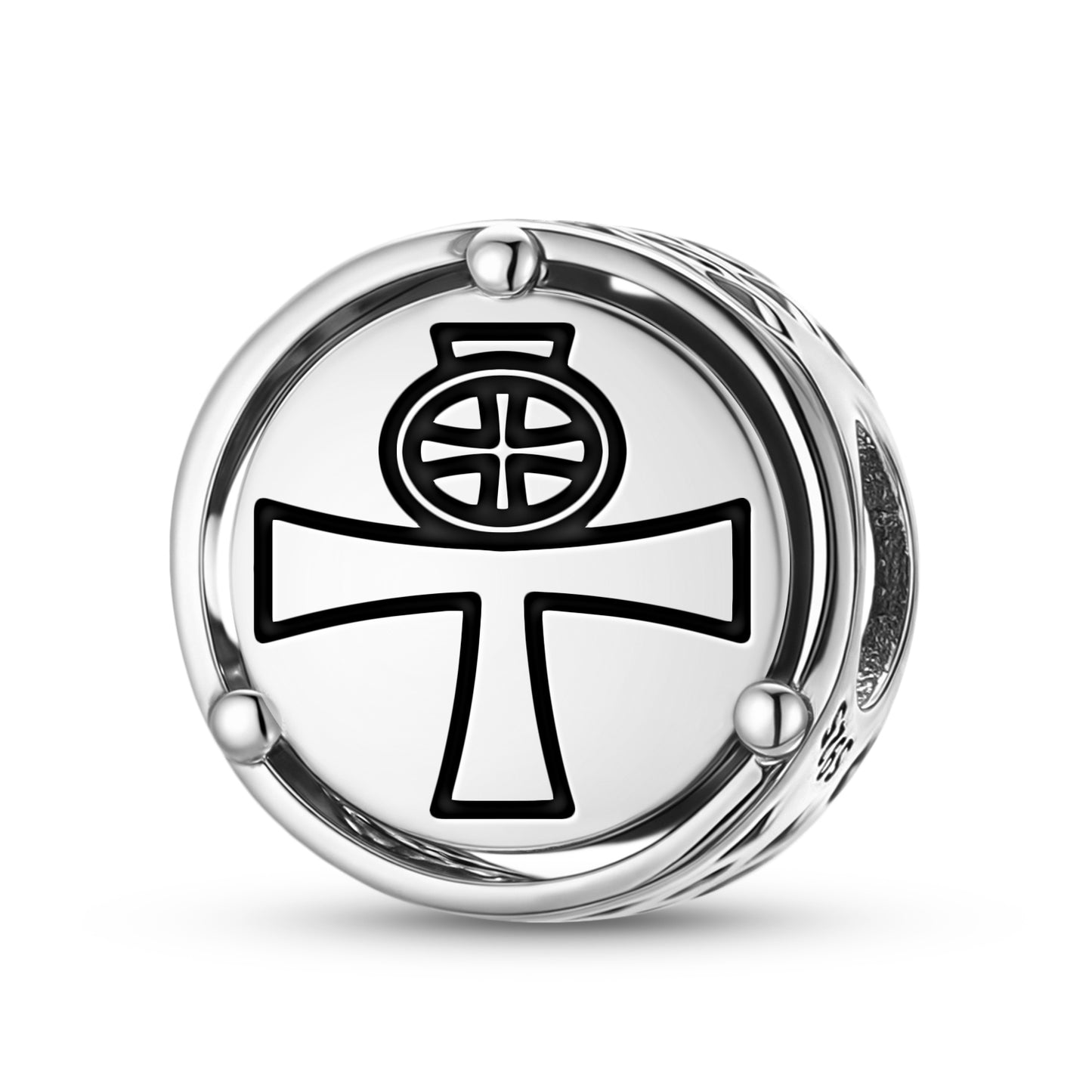 925 Sterling Silver Templar Ankh Knights Templar Charms For Bracelets & Necklaces Pendants Beads Jewelry Fit Pan Bracelet Charm Ethnic Cultural Symbols Gifts For Women