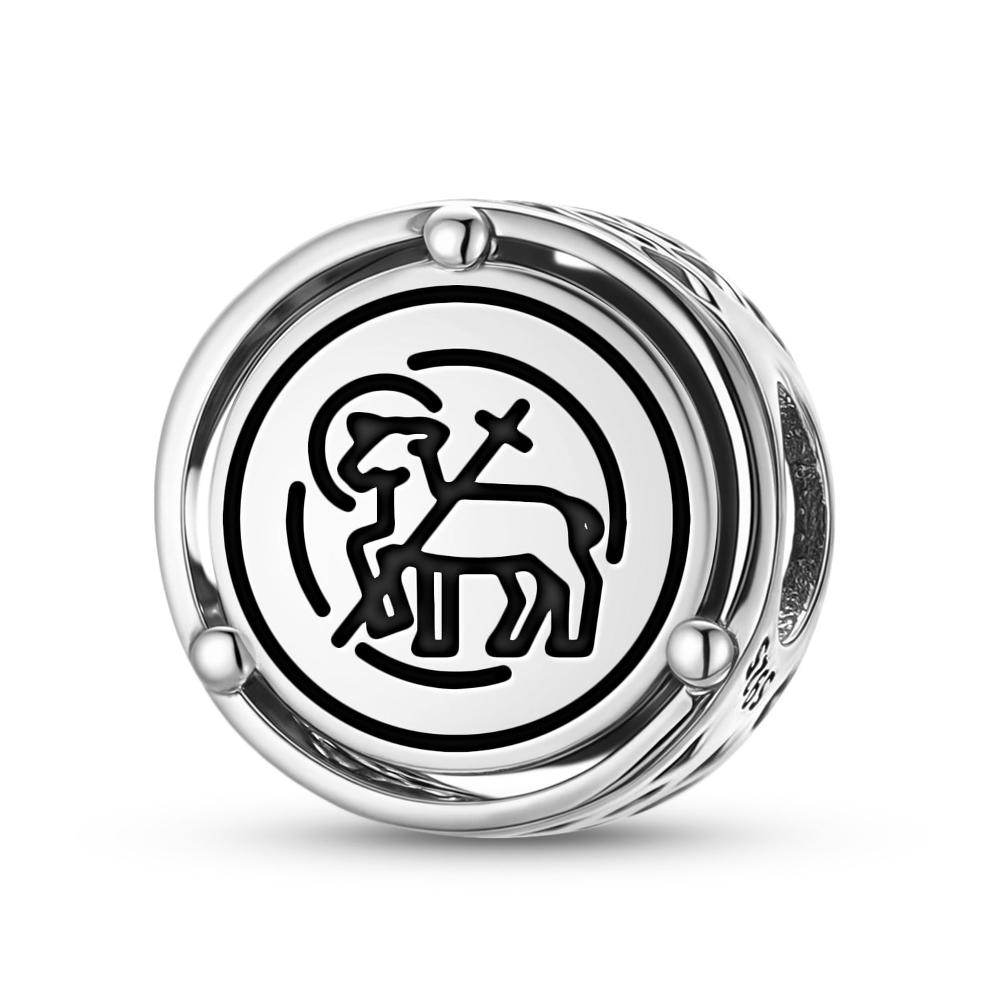 925 Sterling Silver Templar Agnus Dei Charms For Bracelets & Necklaces Pendants Beads Jewelry Fit Pan Bracelet Charm Ethnic Cultural Symbols Gifts For Women
