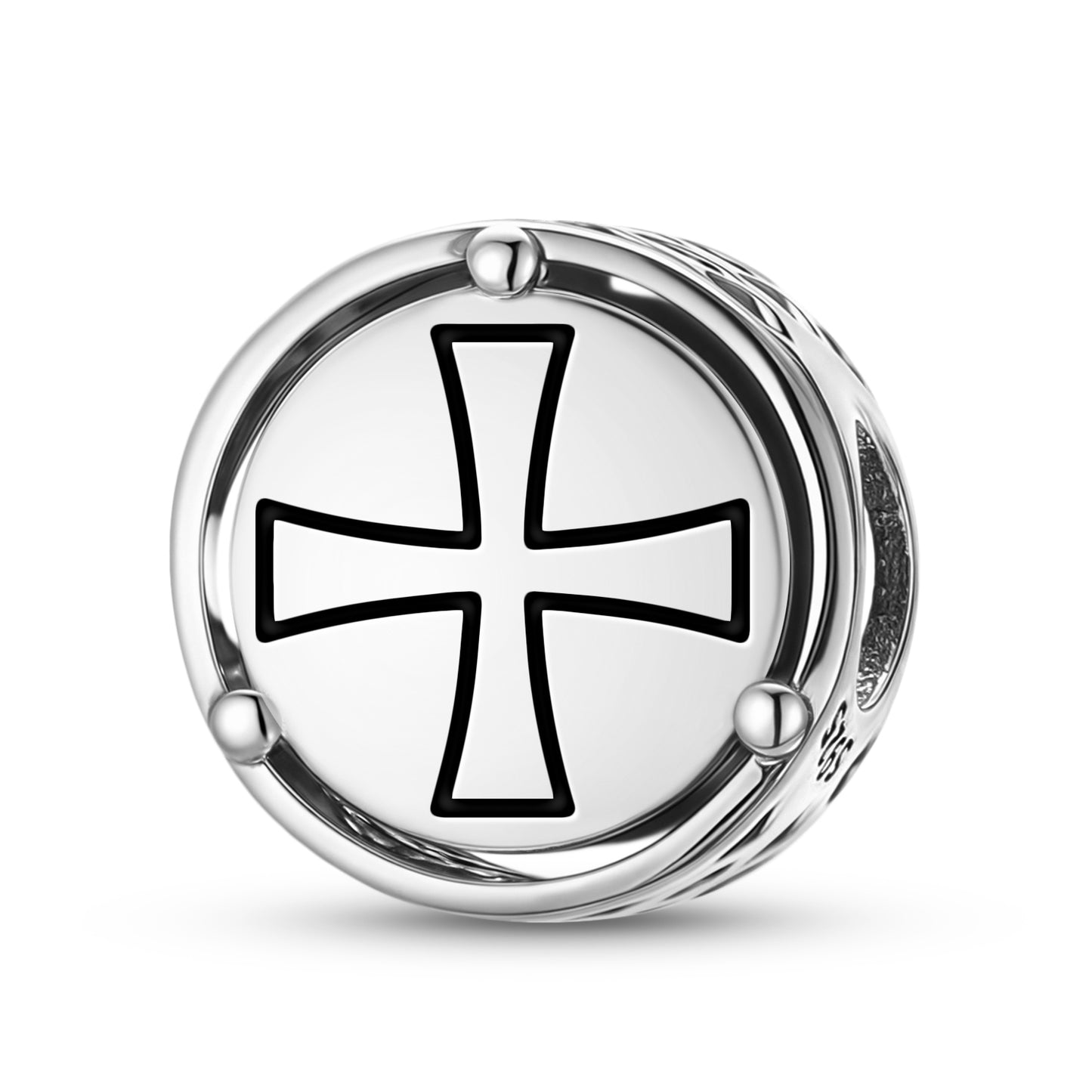925 Sterling Silver Templar Red Cross Charms For Bracelets & Necklaces Pendants Beads Jewelry Fit Pan Bracelet Charm Ethnic Cultural Symbols Gifts For Women