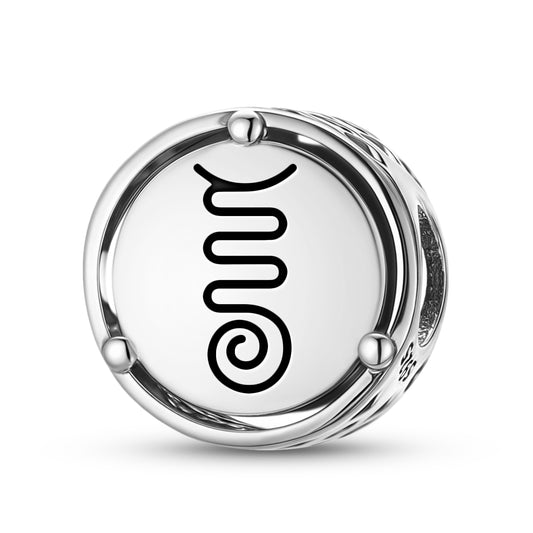925 Sterling Silver Reiki FIRE SERPENT Charms For Bracelets & Necklaces Pendants Beads Jewelry Fit Pan Bracelet Charm Ethnic Cultural Symbols Gifts For Women