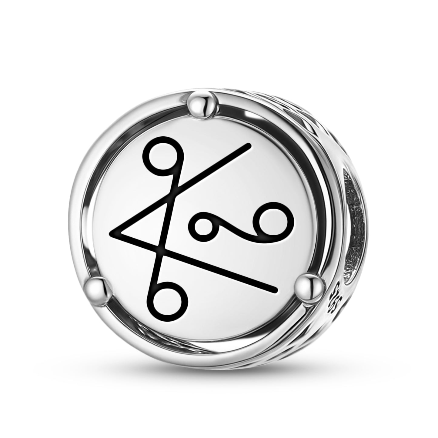 925 Sterling Silver Reiki SHANTI Charms For Bracelets & Necklaces Pendants Beads Jewelry Fit Pan Bracelet Charm Ethnic Cultural Symbols Gifts For Women