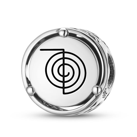 925 Sterling Silver Reiki Cho Ku Rei Charms For Bracelets & Necklaces Pendants Beads Jewelry Fit Pan Bracelet Charm Ethnic Cultural Symbols Gifts For Women