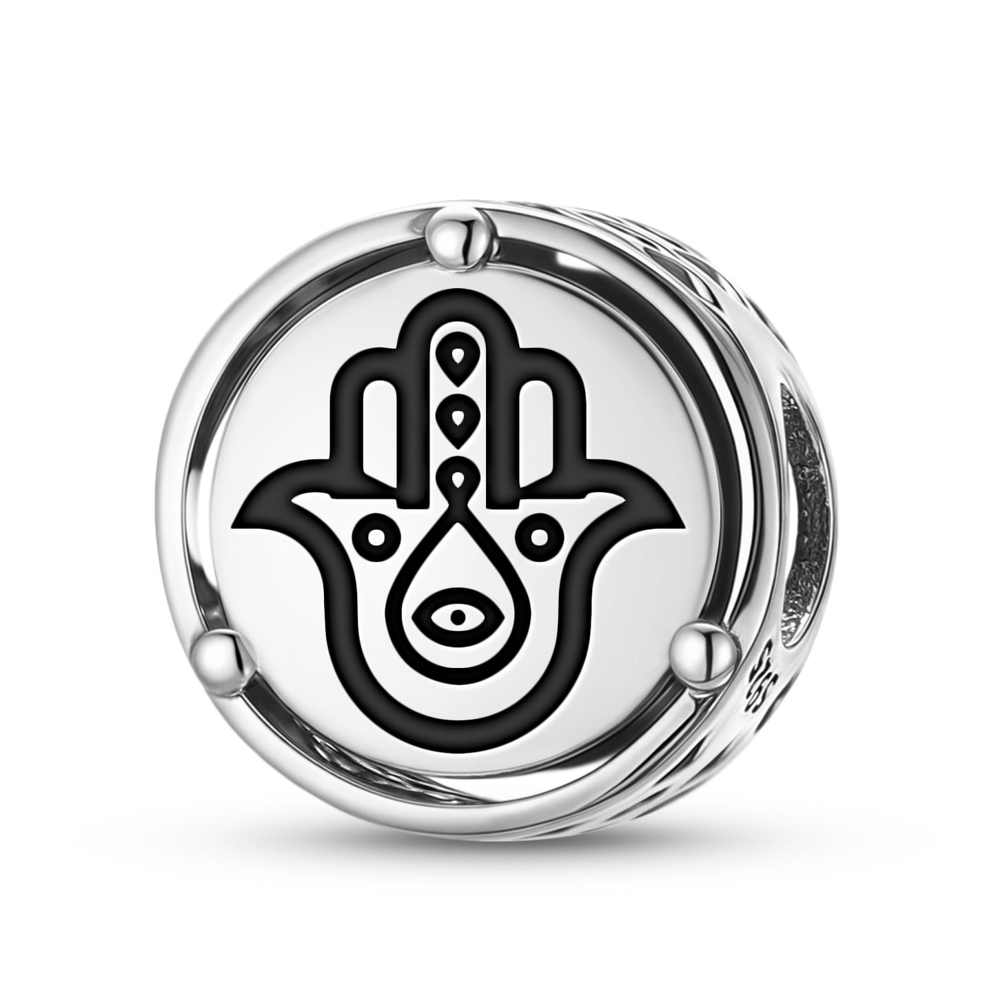 925 Sterling Silver Hindu Hamsa Hand Charms For Bracelets & Necklaces Pendants Beads Jewelry Fit Pan Bracelet Charm Ethnic Cultural Symbols Gifts For Women