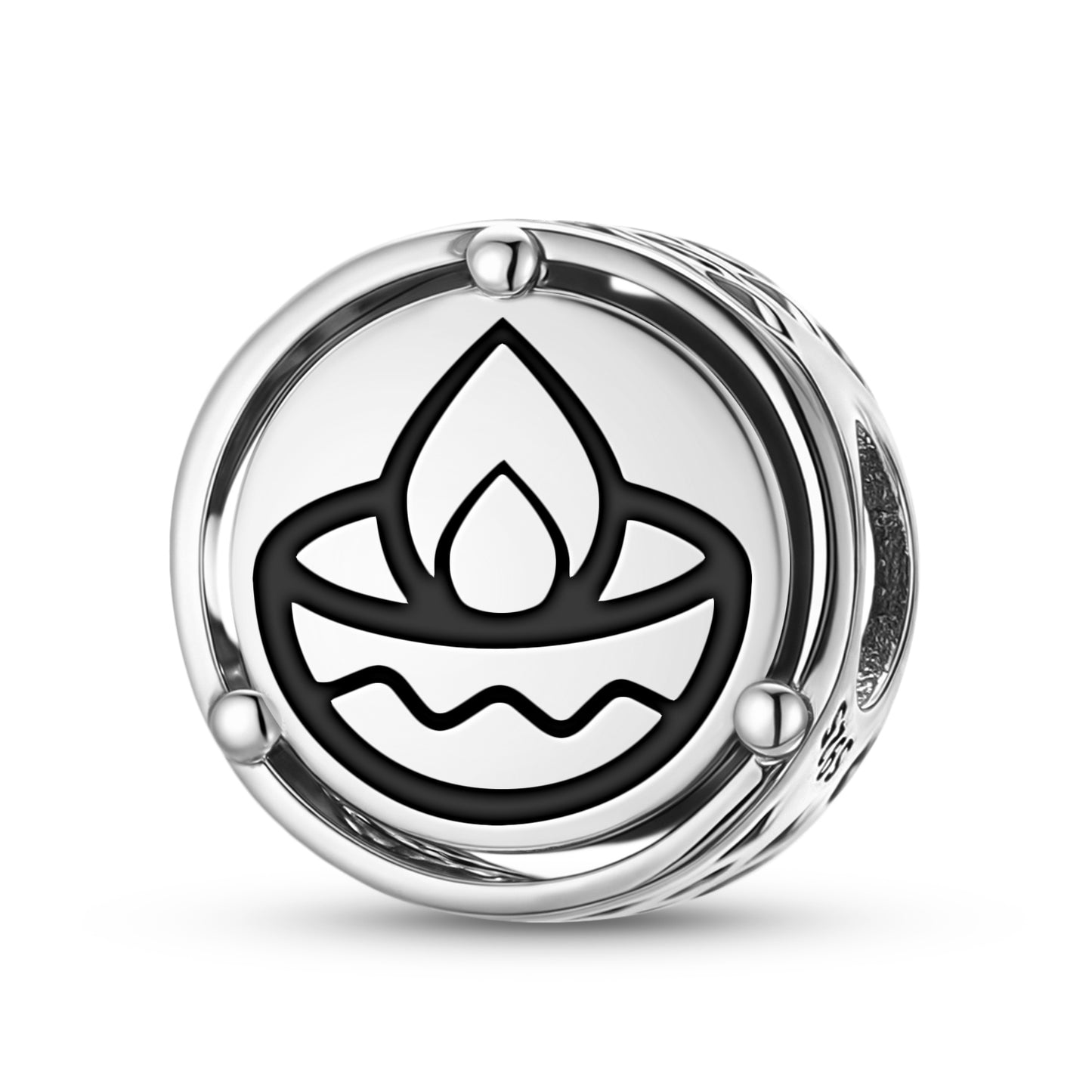 925 Sterling Silver Hindu Diwali Charms For Bracelets & Necklaces Pendants Beads Jewelry Fit Pan Bracelet Charm Ethnic Cultural Symbols Gifts For Women