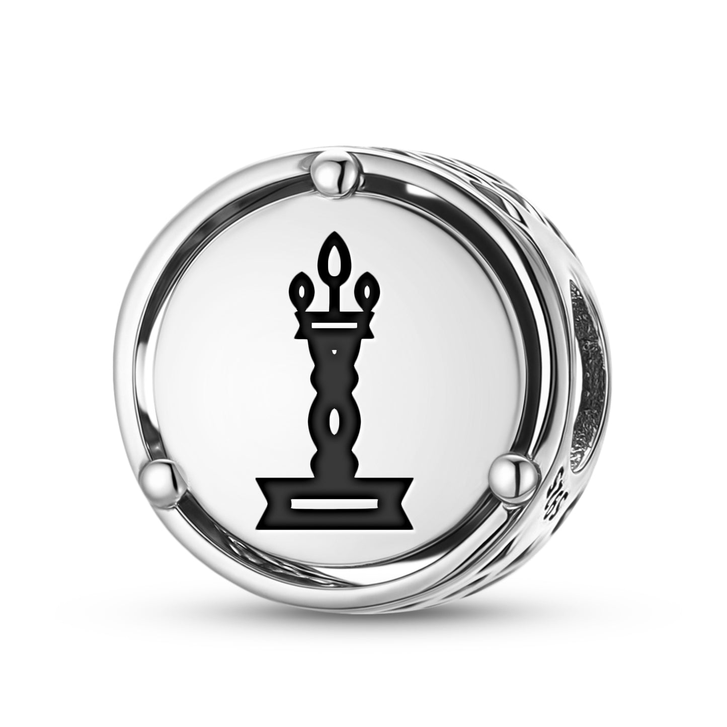 925 Sterling Silver Hindu Kuthu Vilakku Charms For Bracelets & Necklaces Pendants Beads Jewelry Fit Pan Bracelet Charm Ethnic Cultural Symbols Gifts For Women
